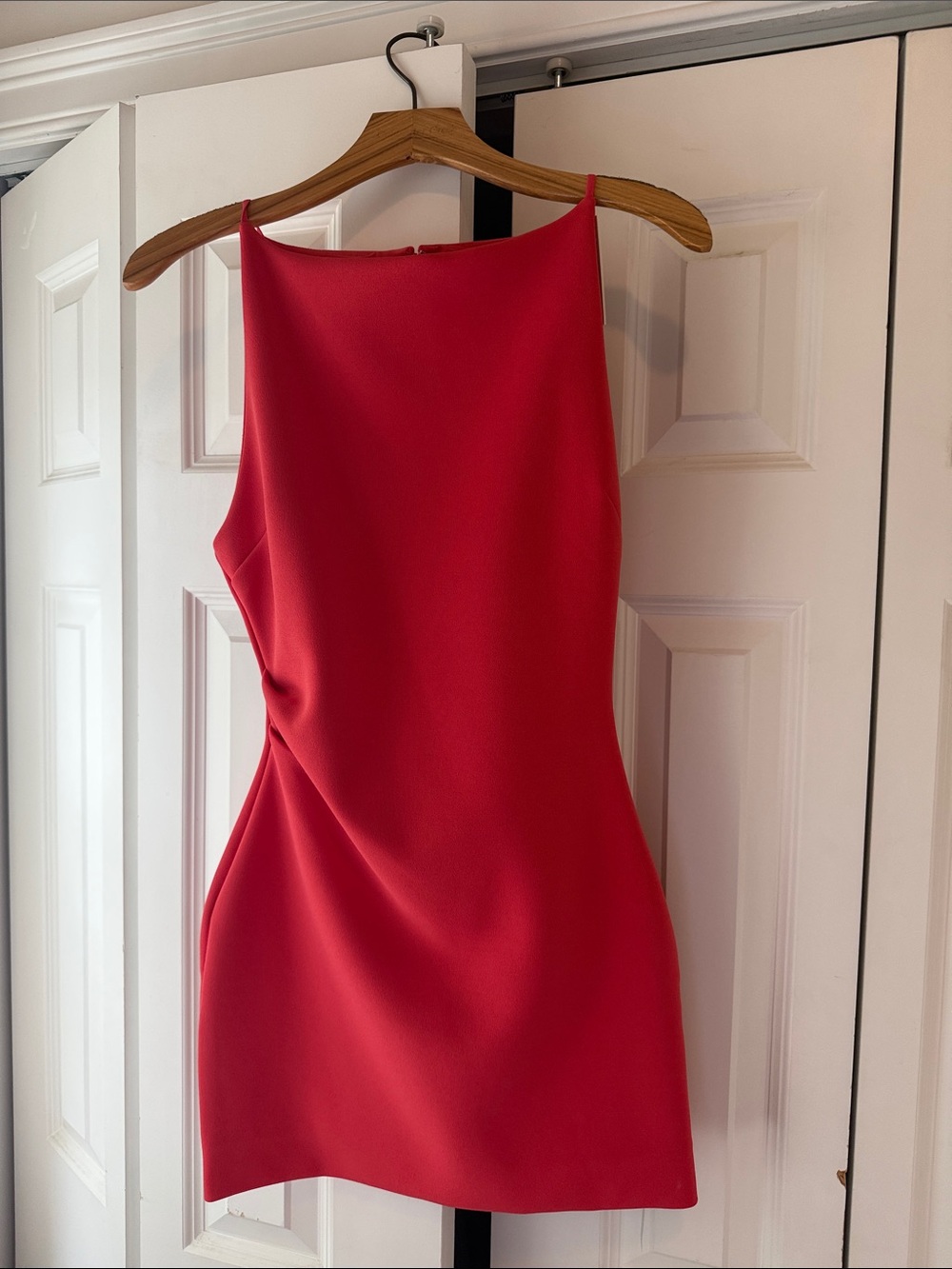 Red Sleeveless Shift Dress - Classic Women's Dress